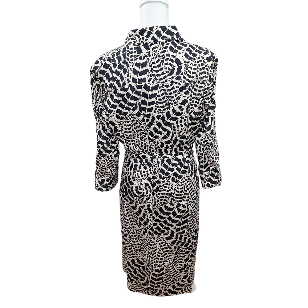 St. John Sport animal print belted shirt dress M - Picture 2 of 14